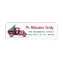 Search for pickup truck return address labels Vintage style