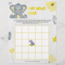 Search for elephant baby shower bingo Yellow