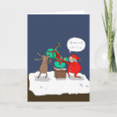 Search for santa and reindeer christmas cards Cartoon