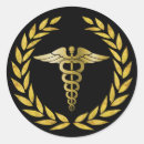 Search for gold caduceus stickers Medical