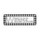 Search for plaid wedding return address labels Gingham