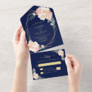 Search for navy blue peach wedding invitations Chic