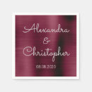 Recherche de burgundy wedding napkins Moderne