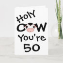 Search for funny cow birthday cards 50th