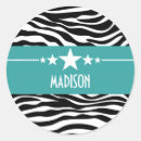 Search for teal zebra stickers Girly