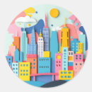 Search for cityscape stickers Abstract