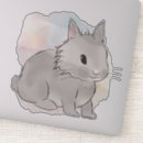 Search for grey rabbit stickers Watercolor
