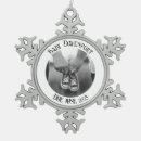 Search for baby announcement ornaments Black and white