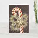 Search for vintage candy cane christmas cards Red