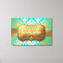 Search for damask canvas prints Turquoise
