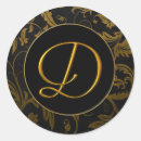 Search for letter d wedding stickers Black