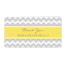 Search for yellow grey wedding stickers Thank you
