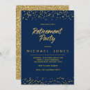 Search for surprise retirement invitations Navy blue