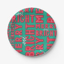 Search for merry and bright plates Xmas