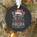 Search for beer ornaments Santa