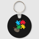 Search for autism puzzle keychains Men