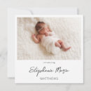 Search for square birth announcement cards Black and white