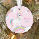 Search for rainbow unicorn ornaments Girl