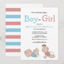 Search for cute gender reveal invitations Stylish