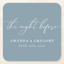 Search for dinner coasters The night before