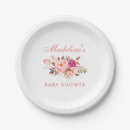 Recherche de floral baby shower assiettes Élégant