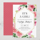 Search for rose gold baby shower invitations Pink and gold
