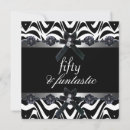 Search for silver black white 50th birthday invitations Fifty