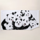 Search for panda beach towels Black and white