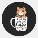 Search for coffee cat stickers Funny