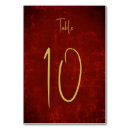 Search for gold and red table cards Rustic
