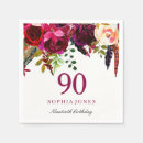 Search for 95th birthday napkins Floral