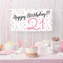 Search for 21st birthday banners Black and white