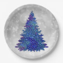 Search for blue and silver christmas plates Glitter