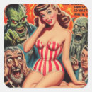 Search for retro monsters stickers Halloween