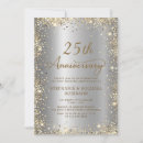 Search for 25th silver wedding anniversary invitations Elegant