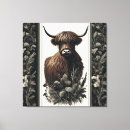 Search for highland cow canvas prints Farm animal