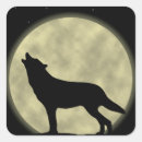 Recherche de lune loup autocollants Hurler sur la lune