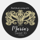 Search for gold mask stickers Sweet 16