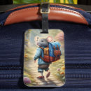 Recherche de souris bagages étiquettes Vintage