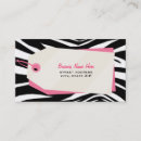 Search for zebra print business cards Boutique