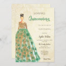 Search for green quinceanera invitations Emerald