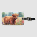 Search for cow luggage tags Watercolor