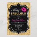 Search for fabulous forty invitations Glitter