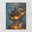 Recherche de ville futuriste cartes postales Steampunk