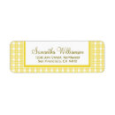 Search for gingham return address labels Plaid pattern