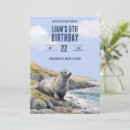 Search for seal birthday invitations Beach