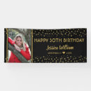 Recherche de black birthday banners posters Noir et or