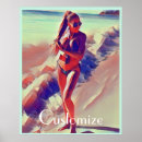 Recherche de surfer fille art Fille de plage
