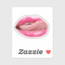 Recherche de bouche rouge autocollants Fille