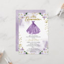 Search for purple dress quinceanera invitations Floral